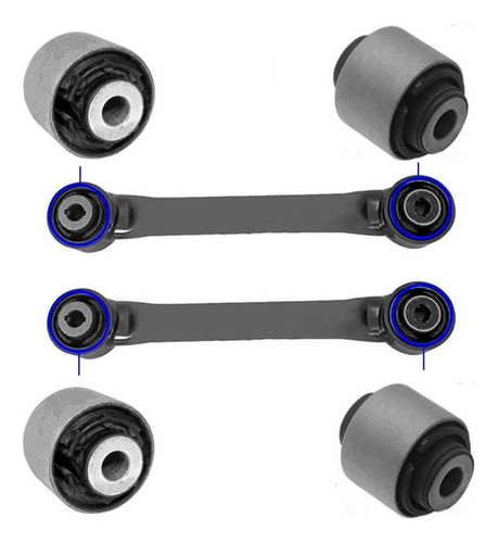 2 Par Bucha Braco Reto Traseiro Fusion Titanium 2015 2016