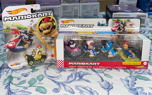 Hot Weels X Mario Kart, Bowser, Waluigi, Toad, Diddy Kong