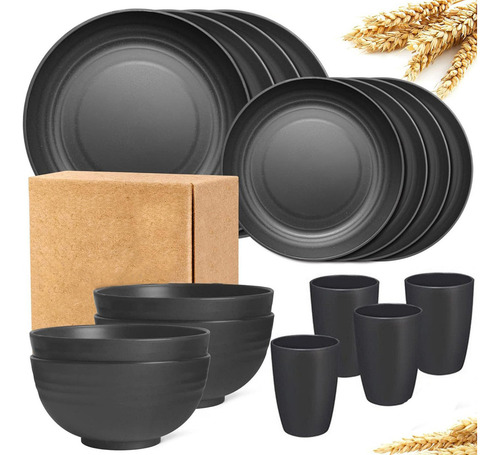 Tazón, Platos, Tazas, Vajilla, 16 Piezas, Color Liso, Para E