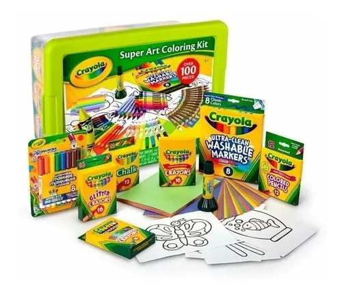 Crayola Super Art Coloring Kit De 100 Piezas.