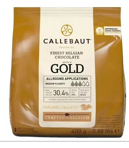 Chocolate Belga Gold Callets 30,4% Caramelo Callebaut 400g