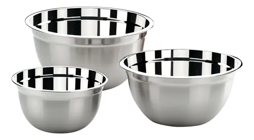 Conjunto De Tigelas Brinox Suprema 3 Peças Aço Inox