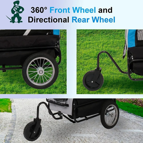 Imagen 4 de 8 de Carrito Remolque Para Bicicleta Para Transportar Mascotas