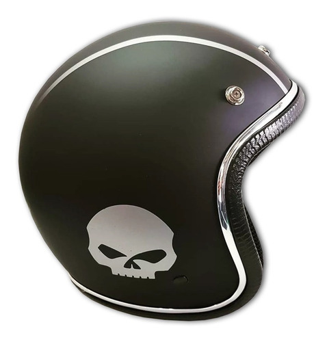 Imagem 1 de 6 de Capacete Oldschool Hd Iron Classico Pronta Entrega