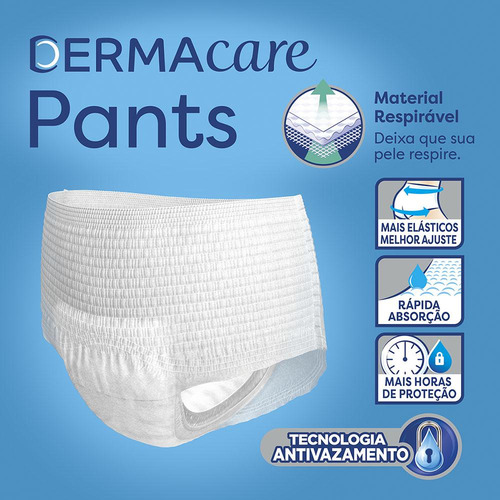 Kit 2 Fraldas Geriatrica Tena Dermacare Pants P/m16 G/eg16