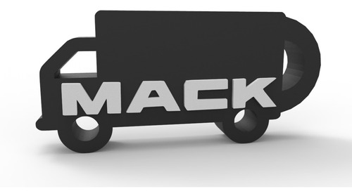 Llavero Mack Personalizado Numero Telefono O Patente 3d