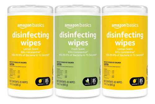 Conceptos Básicos Desinfectando Toallitas, Limón Y Aroma Y