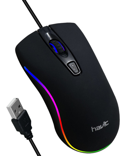 Mouse Gamer Alambrico Usb 4 Botones 1200dpi Havit Ms72