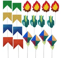 Comprar Topo De Doces Tema Festa Junina Apliques Eva Kit 20 Sortidos