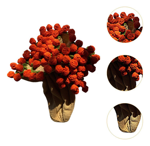 Para Ll Kit Crochet Manta Flores Juego Tejido Tejido /