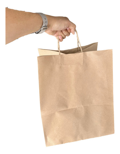 Bolsa Papel Para Pastel 31x31+37 Con Impresion 100 Pz ! Color Kraft Bolsa Para Pastel
