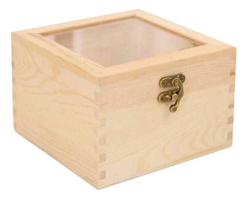 Caja De Regalo Eternal Flower Con Tapa Acrílica De Madera 15