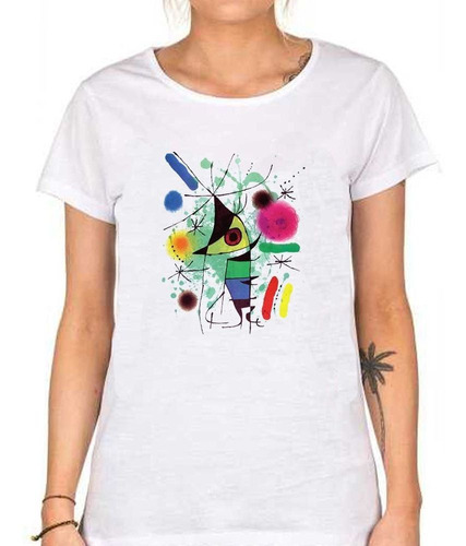 Remera De Mujer Joan Miro Obras Arte Fish Pez