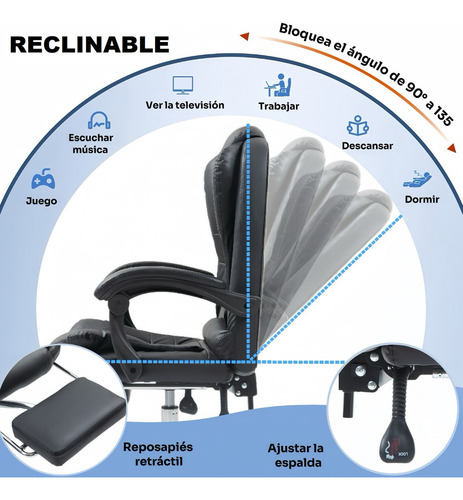 Silla Ejecutiva Eoland Gerencial Ergonomica Negra