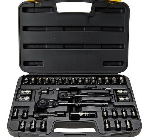 Autocle Juego De Dados Cromo Negro 37 Pzs Stanley 87-320