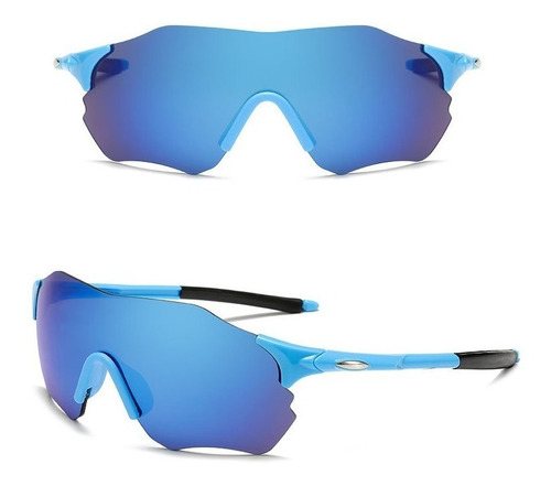 Óculos De Sol Esportivo Masculino Feminino Ciclismo Corrida Cor Azul