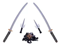 Comprar Juego De Armas Ninja Katanas 70 Cm + Accesorios