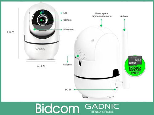 Imagen 7 de 10 de Camara De Seguridad Ip Wifi P2p Hd Vision Nocturna Celular