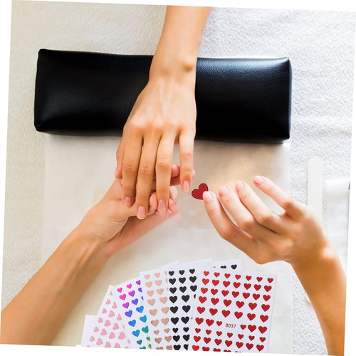8 Hojas Pegatinas De Uñas De Corazón Calcomanías