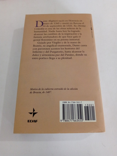 La Divina Comedia: Traducción Del Conde De Cheste (Usado)