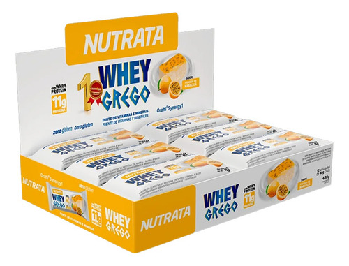 Whey Grego Bar Nutrata - 12 Un Por Caixa + Envio 24h