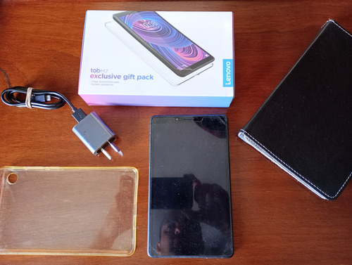 Vendo Tablet Lenovo Tab M7 Impecable Con Film Y Fundas Gris Oscuro (Usado)