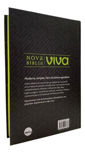 Nova Bíblia Viva Capa Dura Cross Com Índice Lateral