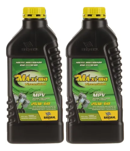 Kit Aceite Maxima Viscosidad 25w60 1lts X 2 Uni