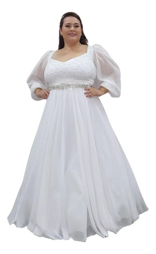 Vestido De Novia Largo Ideal Para Matrimonio Boda Gala Sn67