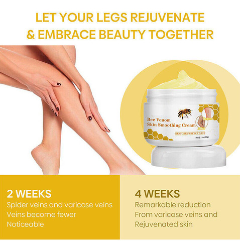 Crema Reparadora De Venas Varico Con Veneno De Abeja.2pc