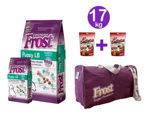 Imagen 1 de 1 de Frost Cachorro Lb 17k+colchoneta+2 Huesos Lonja+2 Snack+envi
