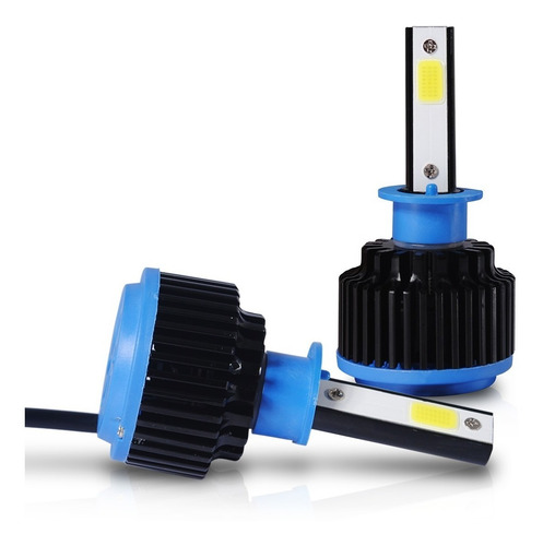 Kit Led 4d 8000 Lumens Carro 12v 24v Com Cooler 6000k H16
