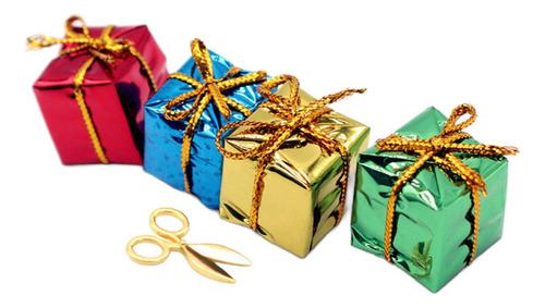 Mini Caja De Regalo Para Decoración De Casa De Muñecas,