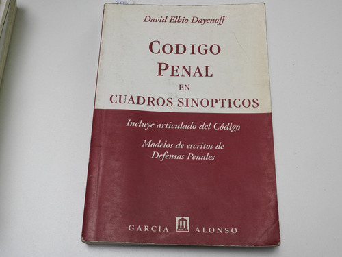 Codigo Penal En Cuadros Sinopticos -  Dayenoff - L601