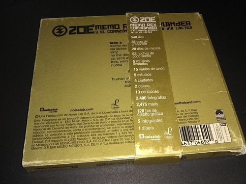 Zoe Memo Rex Commander Solo Caja Cd (Usado)