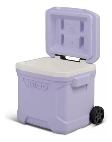 Igloo Hielera Enfriador Lila P/ 24 Latas Con Ruedas Lila