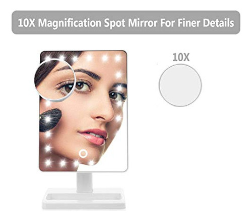 Espejo De Maquillaje Iluminado Con 24 Luces Led