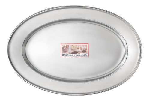 Fuente Bandeja Oval Legumbrera De Acero Inoxidable 45 Cm