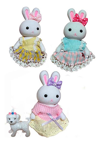 Funny Land Set De Conejitos Silla Mecedora C/acc