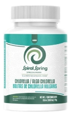 Alga Chlorella 150 Tab Vegan 75gr. (clorela) Spiral Spring