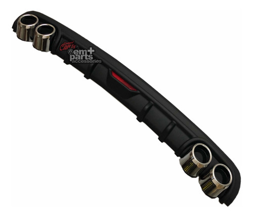 Imagen 5 de 12 de Difusor Trasero Universal Puntas De Escape Abs Lodera Vw