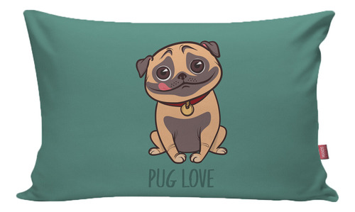 Capa Almofada Animal Pet Cachorro Pug Ani08 Rolinho- 50x30