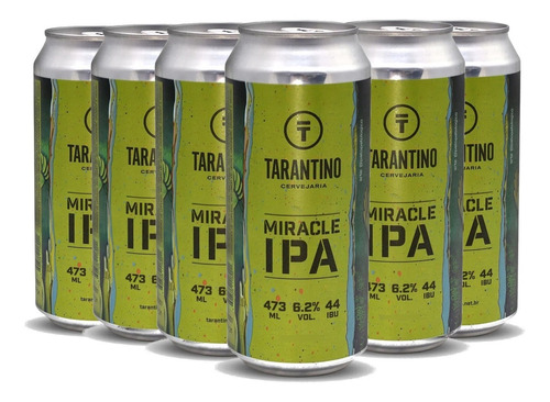 Cerveja Tarantino Miracle Ipa 473ml (6 Latas)