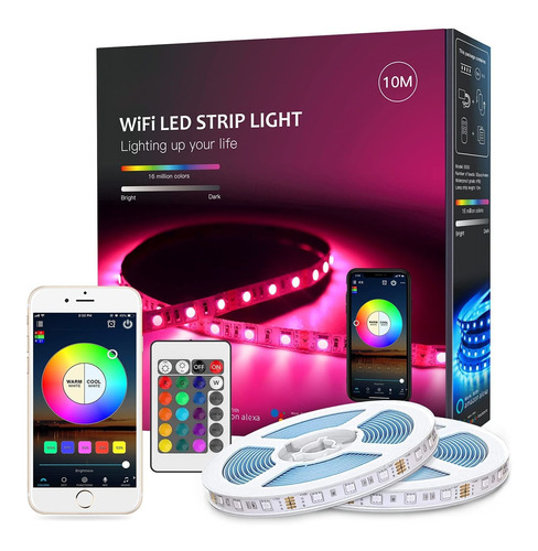 Magiclight Tira Luz Led Wifi Inteligente Aplicacion Kit Pie