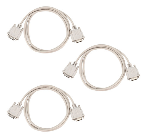 * 3 Adaptadores Rs232 Db9 De 1,4 M, Macho A Vga, 15 Pines