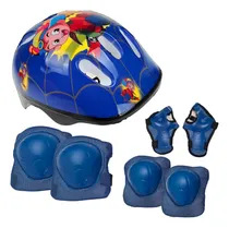 Comprar Kit Protecao Infantil Capacete Joelheira Cotoveleira Bike