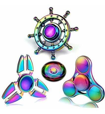 Favores De Partido Rainwbow Spinner Gadget Metal Fidget Mano