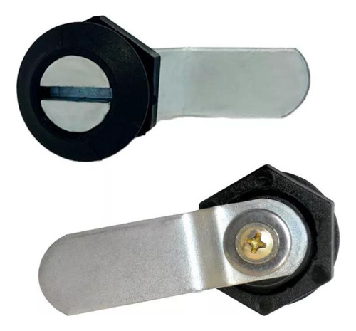 Fechadura Painel Quadro Elétrico Aço Fecho Fenda Lingueta Cor Preto