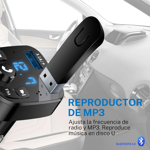 Transmisor Receptor De Audio Estéreo Fm Bluetooth Mp3 P/auto