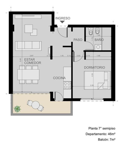 Imagen 15 de 20 de Venta Departamento Un Dormitorio Piso 7 Juan Manuel Rosas 1300 - Centro